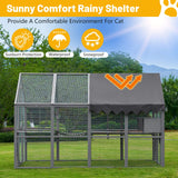 Alora Extra Large Outdoor Cat Kitten Playpen House With Platforms, And Waterproof Cover (SAK55092)