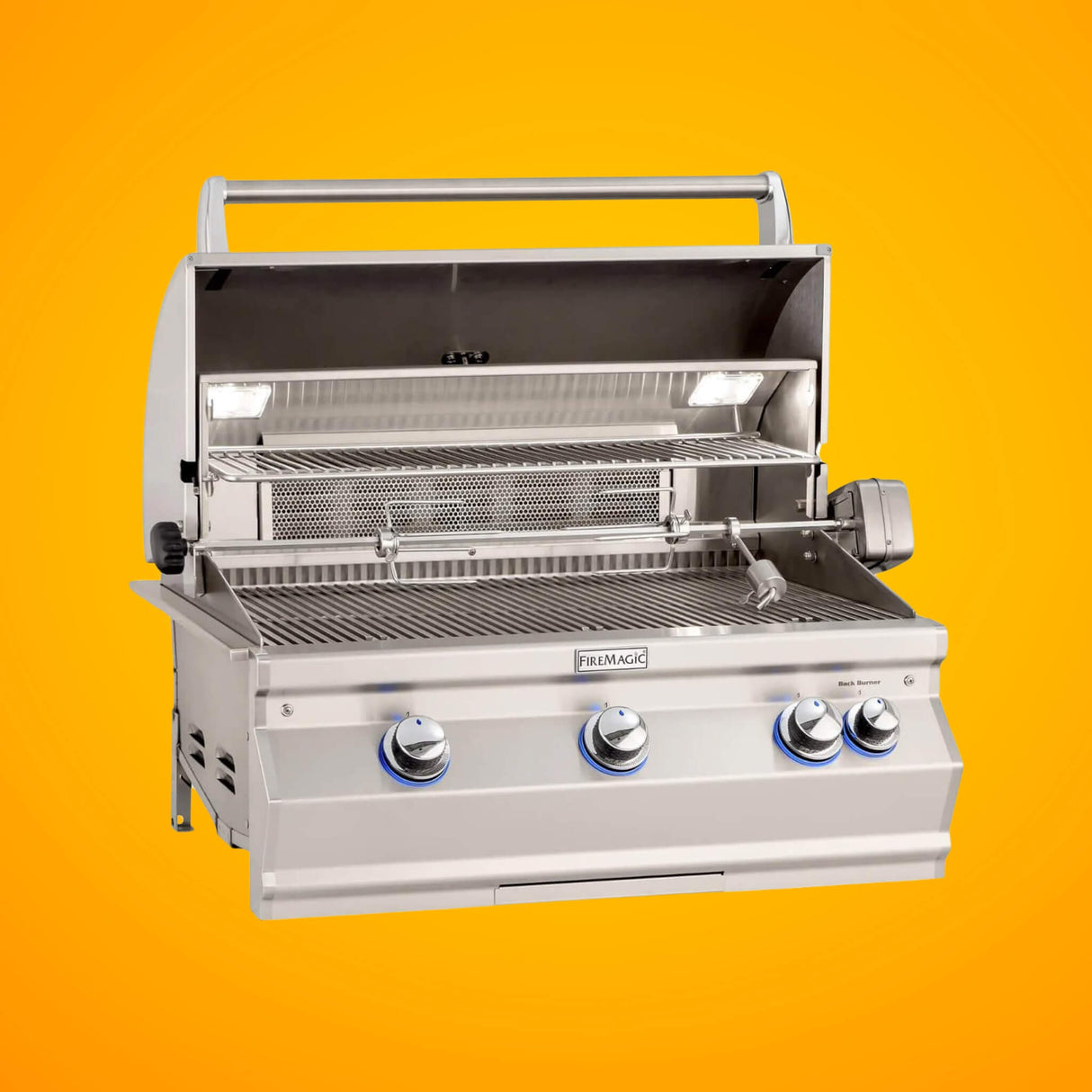 Fire Magic Aurora Multi-User Built-In Grill With Analog Thermometer & Rotisserie Kit, 36" [A790I-8EAN/P]
