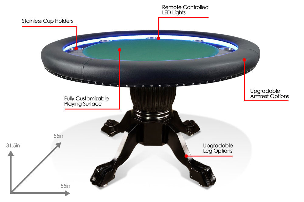 Ginza Poker Table - Black