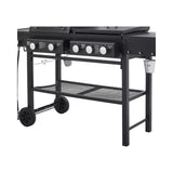 Castelle Flame Heavy-Duty All-In-One Outdoor 5-Burner 56K BTU Liquid Propane Grill (SAK57124)
