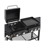 Castelle Flame Heavy-Duty All-In-One Outdoor 5-Burner 56K BTU Liquid Propane Grill (SAK57124)