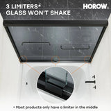 60 Inch Matte Black Bathtub Shower Door – BE6060-MB with Anti-Jumping Glass