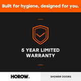60 Inch Matte Black Bathtub Shower Door – BE6060-MB with Anti-Jumping Glass