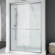 Brushed Nickel Double Sliding Shower Door with Wet-Dry Separation Model HR4872-BN