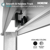 Brushed Nickel Double Sliding Shower Door with Wet-Dry Separation Model HR4872-BN