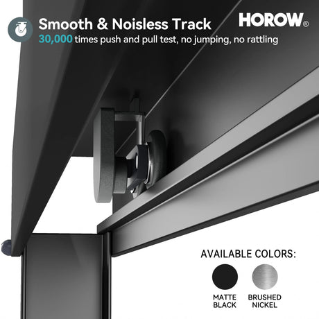 Matte Black Double Sliding Shower Door – Model HR4872-MB, 1/4" Thick Glass