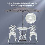 Outdoor Cast Aluminum Patio Furniture Set with Rose Design