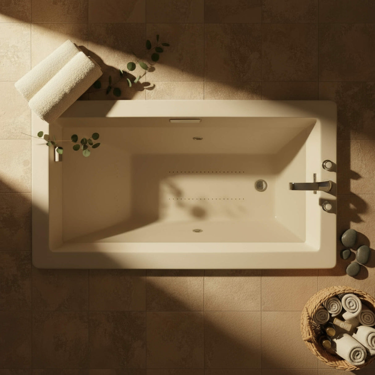 Jacuzzi Elara 66-Inch Rectangle Drop-In Whirlpool Bath [JELL6636WLR2HXWW/YY]
