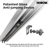 HOROW Brushed Nickel Shower Door with Ultra Narrow Model K2-BN