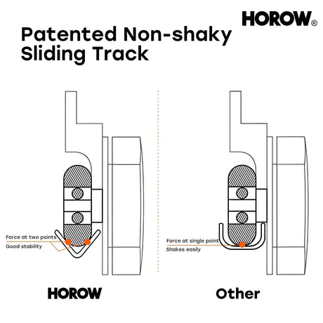 HOROW Brushed Nickel Shower Door with Ultra Narrow Model K2-BN