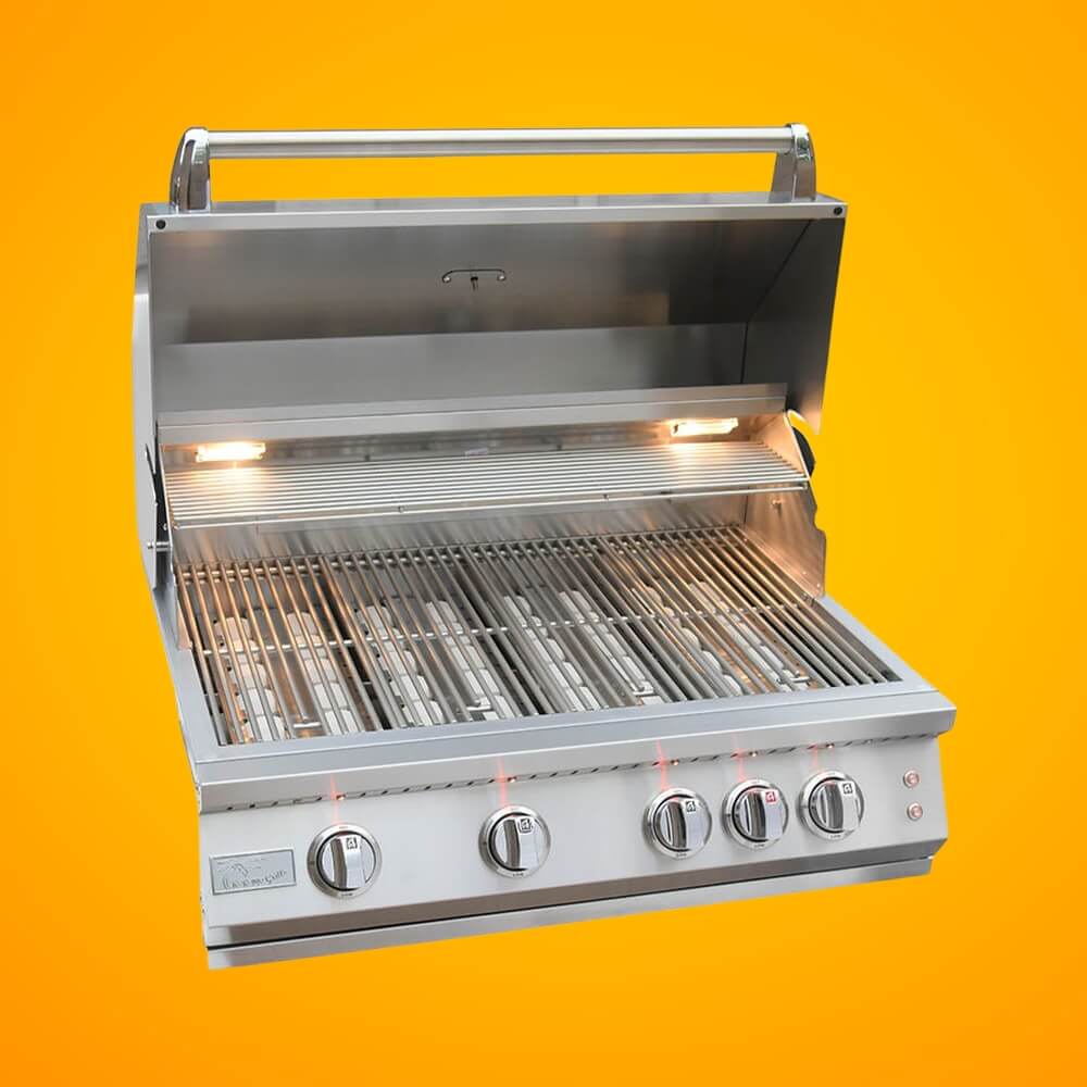 KoKoMo Grills 32-Inch Professional 72K BTU LP/NG 4 Burner Built-In Stainless Steel Gas Grill