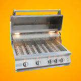 KoKoMo Grills 32-Inch Professional 72K BTU LP/NG 4 Burner Built-In Stainless Steel Gas Grill