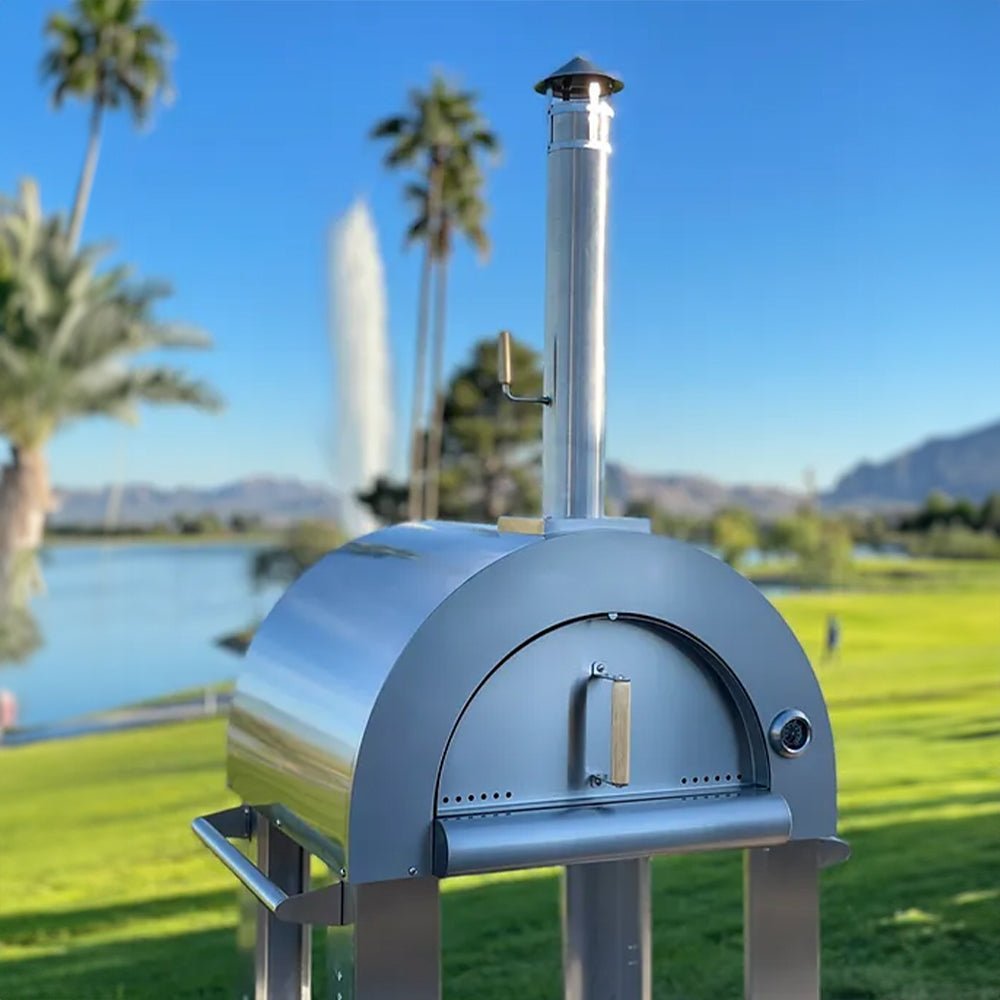 KoKoMo Grills Premium 32-Inch Stainless Steel Wood Fired Pizza Oven [KO-PIZZAOVEN]