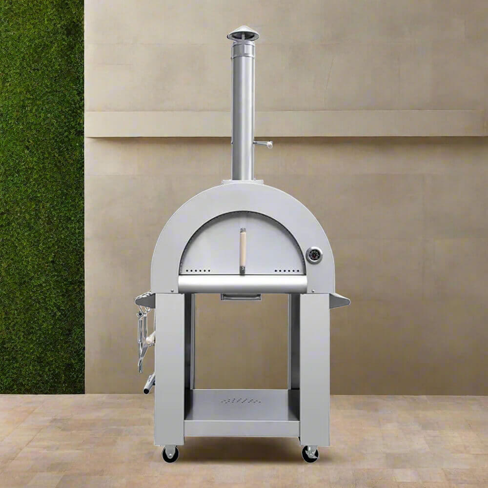 KoKoMo Grills Premium 32-Inch Stainless Steel Wood Fired Pizza Oven [KO-PIZZAOVEN]