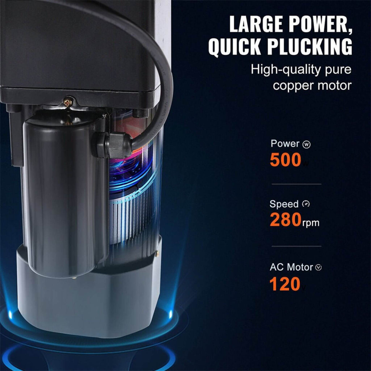 Large 20-Inch Heavy-Duty Chicken Defeathering Plucker Machine