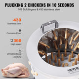Large 20-Inch Heavy-Duty Chicken Defeathering Plucker Machine