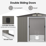[08X06FT] Alora Premium Outdoor Steel Tool Storage Garden Backyard Shed (SAK74185)