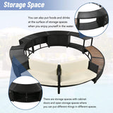 Alora Large Premium Surround Spa Patio Rattan Sofa Set With Storage Compartments And Cushions (SAK75629)