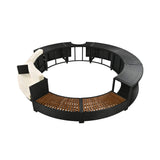 Alora Large Premium Surround Spa Patio Rattan Sofa Set With Storage Compartments And Cushions (SAK75629)