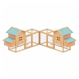 Large 160-Inch Wooden Backyard Hen Chicken Coop Enclosure W/ Nest Box & Run (SAK96451)