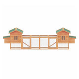 Large 160-Inch Wooden Backyard Hen Chicken Coop Enclosure W/ Nest Box & Run (SAK96451)