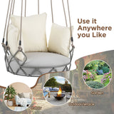 Alora Luxury Outdoor Hanging Basket Porch Swing Chair With UV Resistant Cushions (SAK95678)