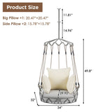 Alora Luxury Outdoor Hanging Basket Porch Swing Chair With UV Resistant Cushions (SAK95678)