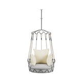 Alora Luxury Outdoor Hanging Basket Porch Swing Chair With UV Resistant Cushions (SAK95678)