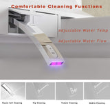 Nuvia Luxury Smart Toilet With Built-In Auto Open And Close Bidet Seat, Foot Sensor, LED Display And Night Light (SAK31256)