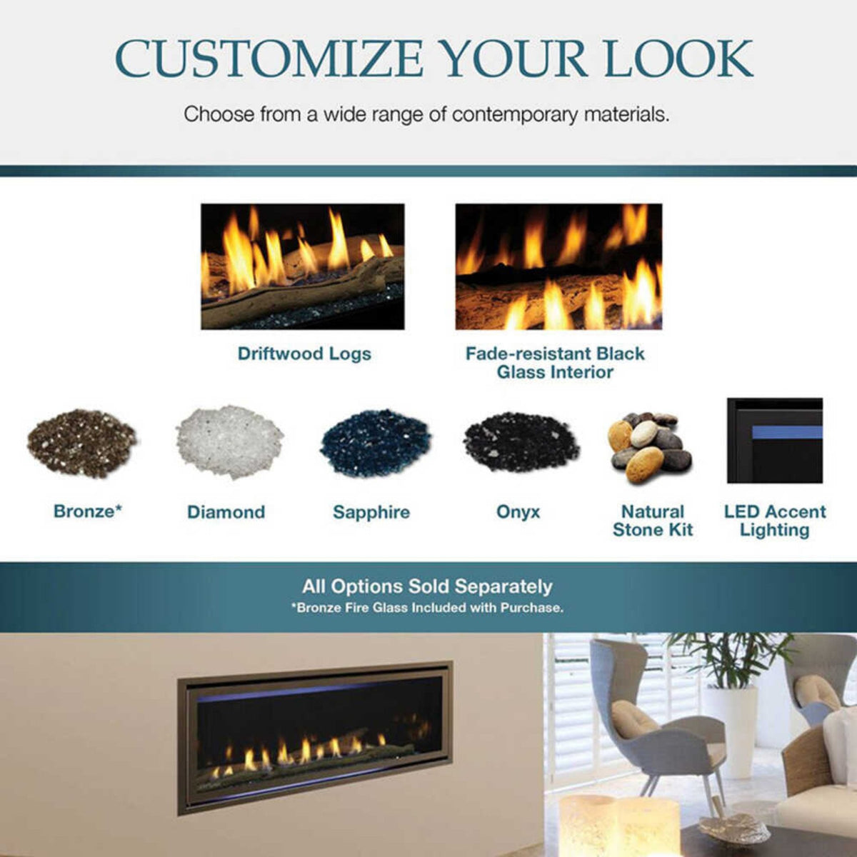 Majestic Jade 42-Inch Direct Vent Fireplace [JADE42IL/IN-B]