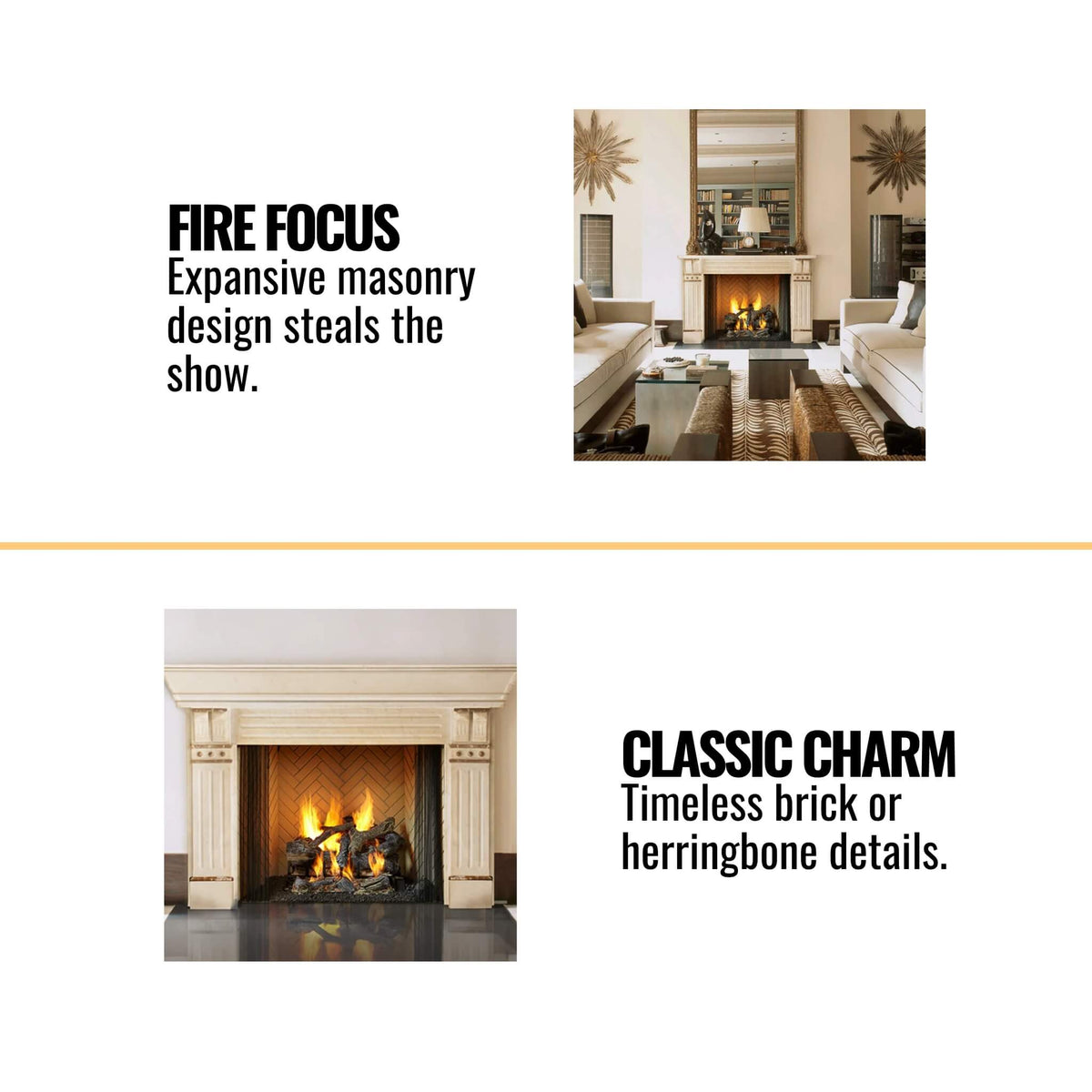 Majestic Ashland 36-Inch Open Wood Burning Fireplace [ASH36]