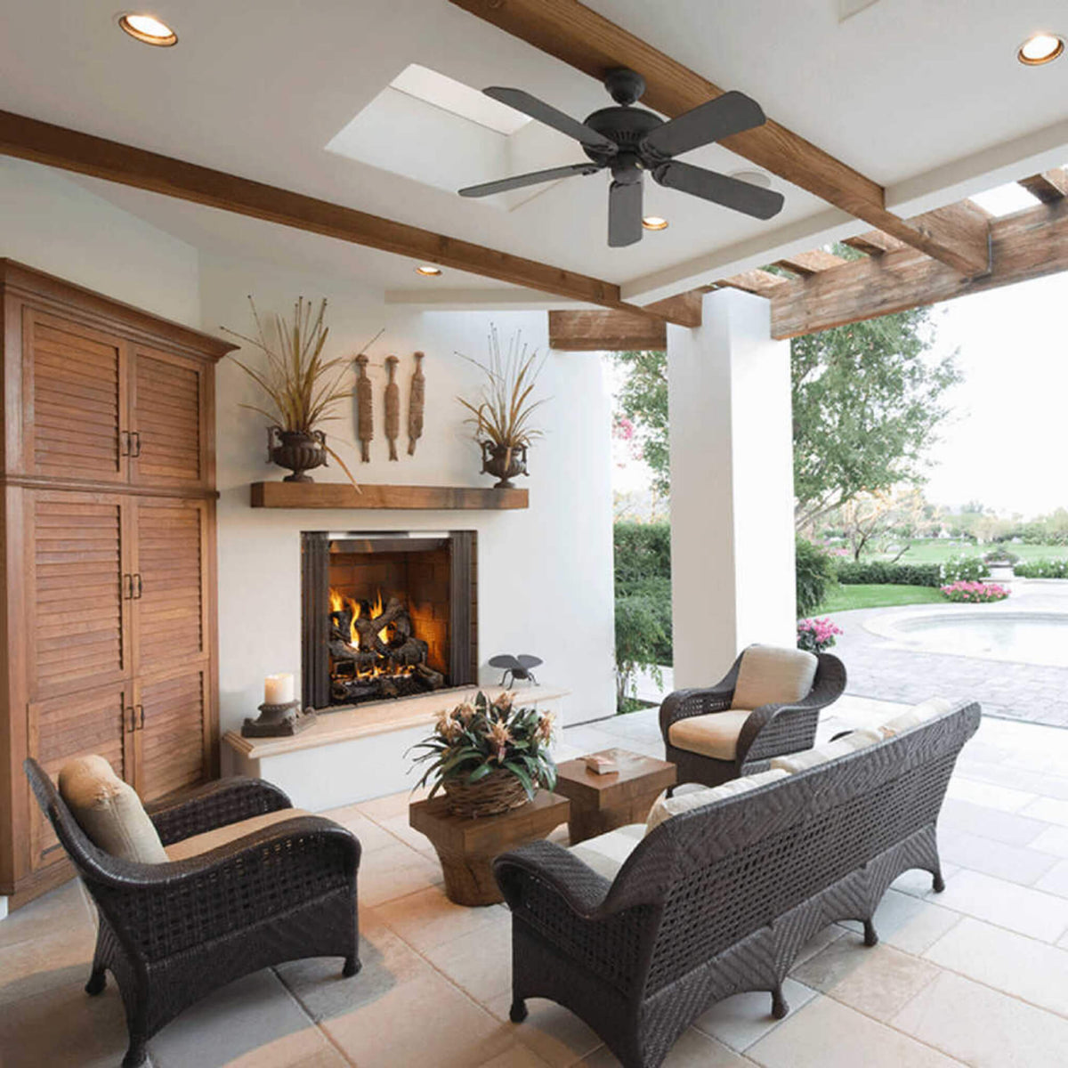 Majestic Castlewood 42-Inch Outdoor Wood Burning Fireplace [ODCASTLEWD-42-B]