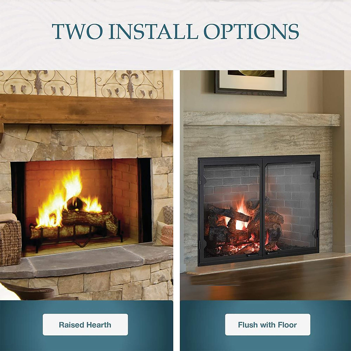 Majestic Biltmore 42-Inch Herringbone Pattern Open Wood Burning Fireplace [SB80HB]