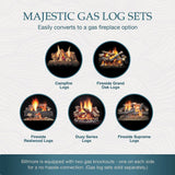 Majestic Biltmore 42-Inch Herringbone Pattern Open Wood Burning Fireplace [SB80HB]