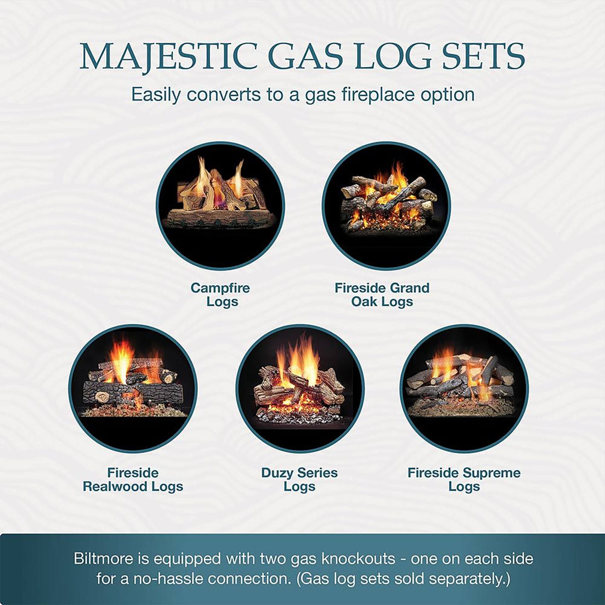 Majestic Biltmore 36-Inch Herringbone Pattern Open Wood-Burning Fireplace [SB60HB]