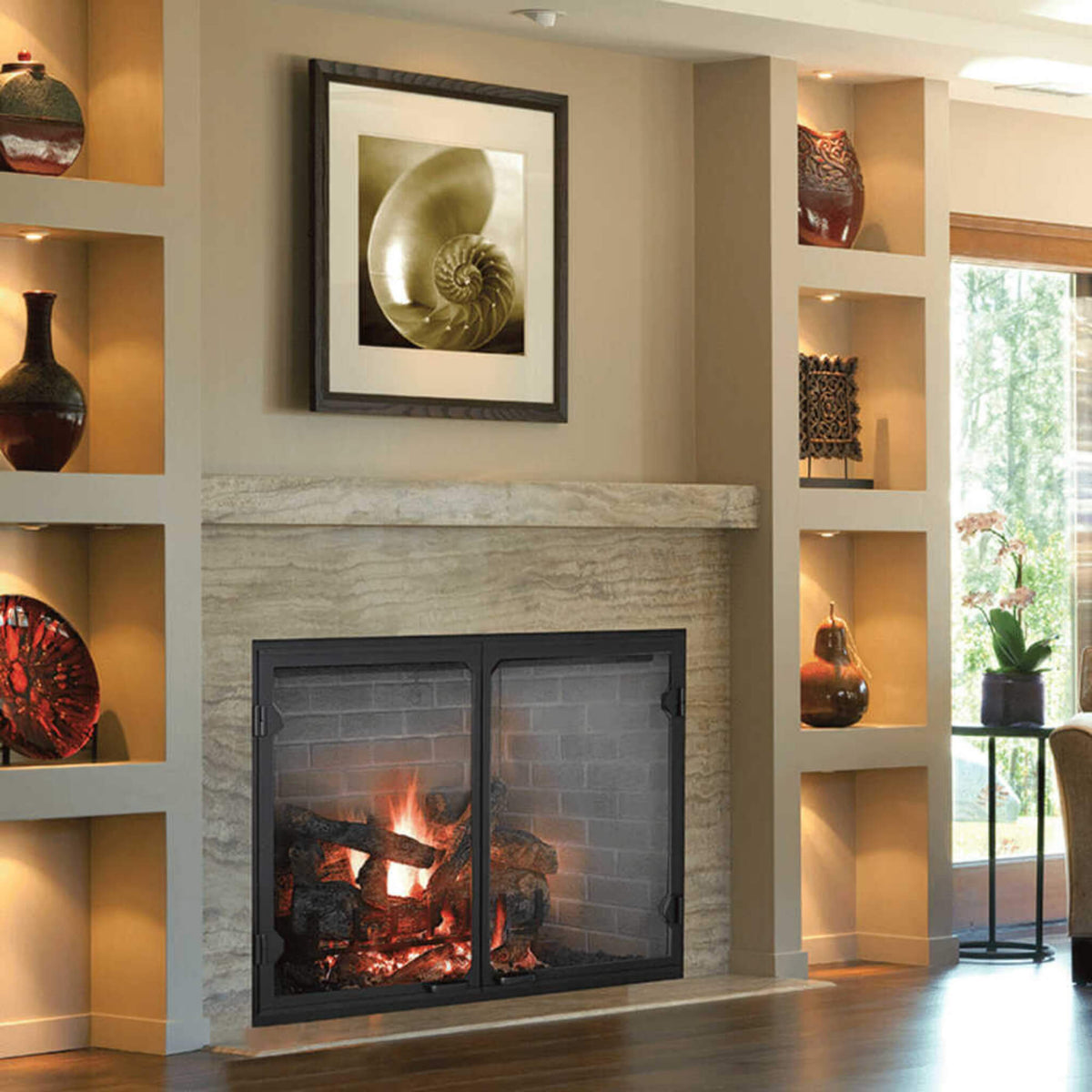 Majestic Biltmore 36-Inch Herringbone Pattern Open Wood-Burning Fireplace [SB60HB]