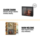 Majestic Biltmore Radiant 36-Inch Open Wood Burning Fireplace [SB60]
