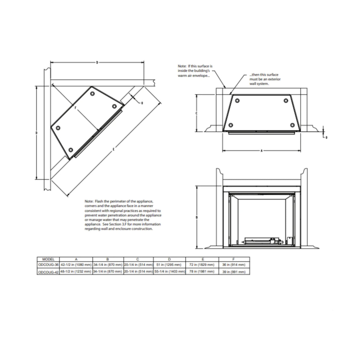 Majestic Courtyard 55K BTU 42-Inch Traditional Outdoor Natural Gas Fireplace (No Refractory) [ODCOUG-42NR]