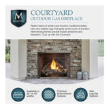Majestic Courtyard 55K BTU 42-Inch Traditional Outdoor Gas Fireplace With Stacked Concrete Refractory [ODCOUG-42TS]