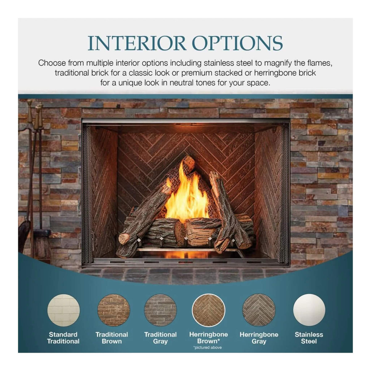 Majestic Courtyard 55K BTU 36-Inch Traditional Outdoor Natural Gas Fireplace (No Refractory) [ODCOUG-36NR]