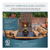 Majestic Courtyard 55K BTU 36-Inch Traditional Outdoor Natural Gas Fireplace (No Refractory) [ODCOUG-36NR]