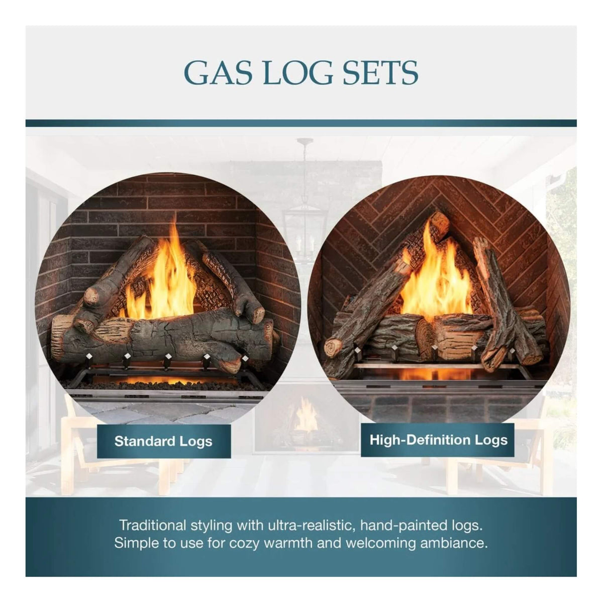 Majestic Courtyard 55K BTU 36-Inch Traditional Outdoor Natural Gas Fireplace (No Refractory) [ODCOUG-36NR]