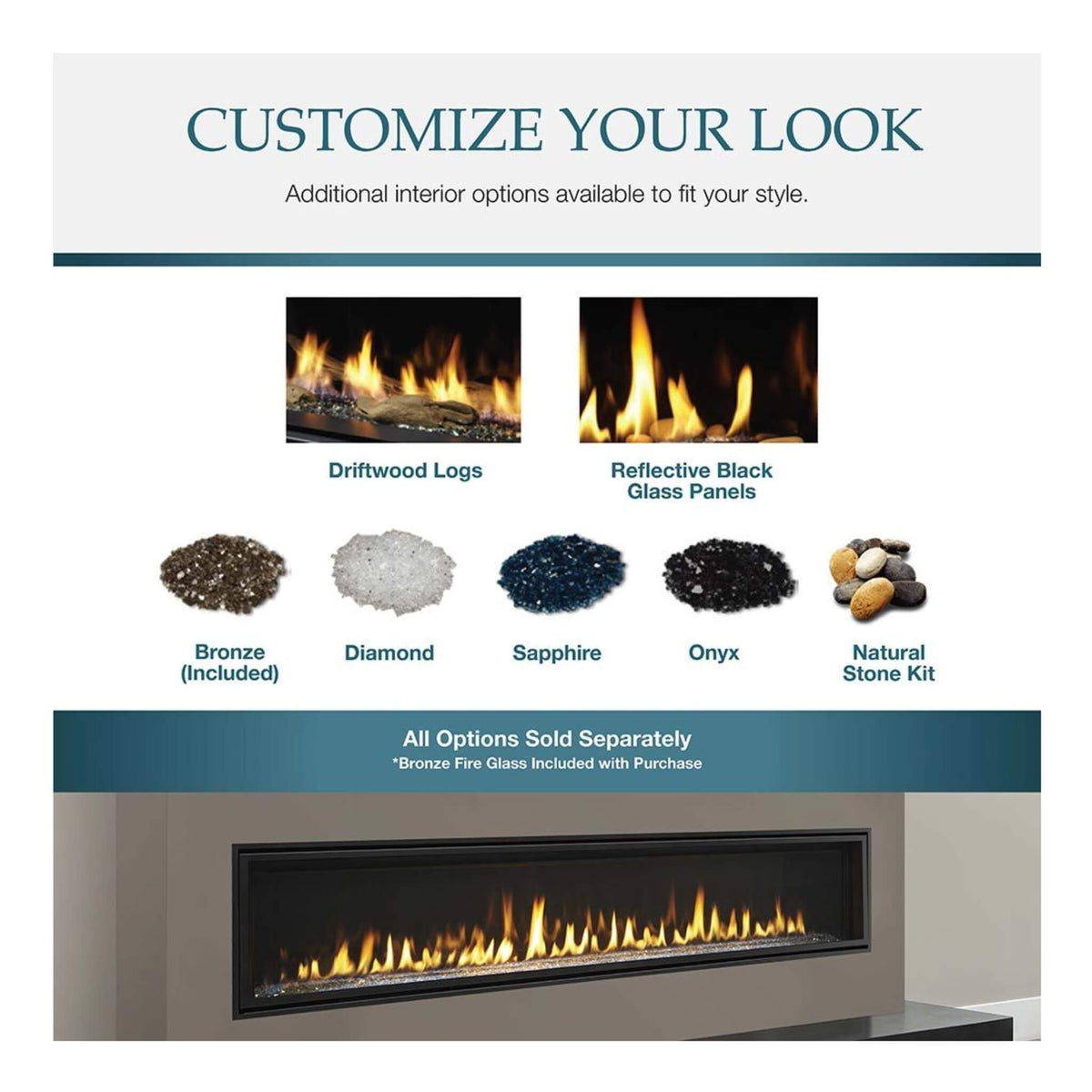 Majestic Echelon II 60-Inch Linear Direct Vent Fireplace [ECHEL60IN-C]