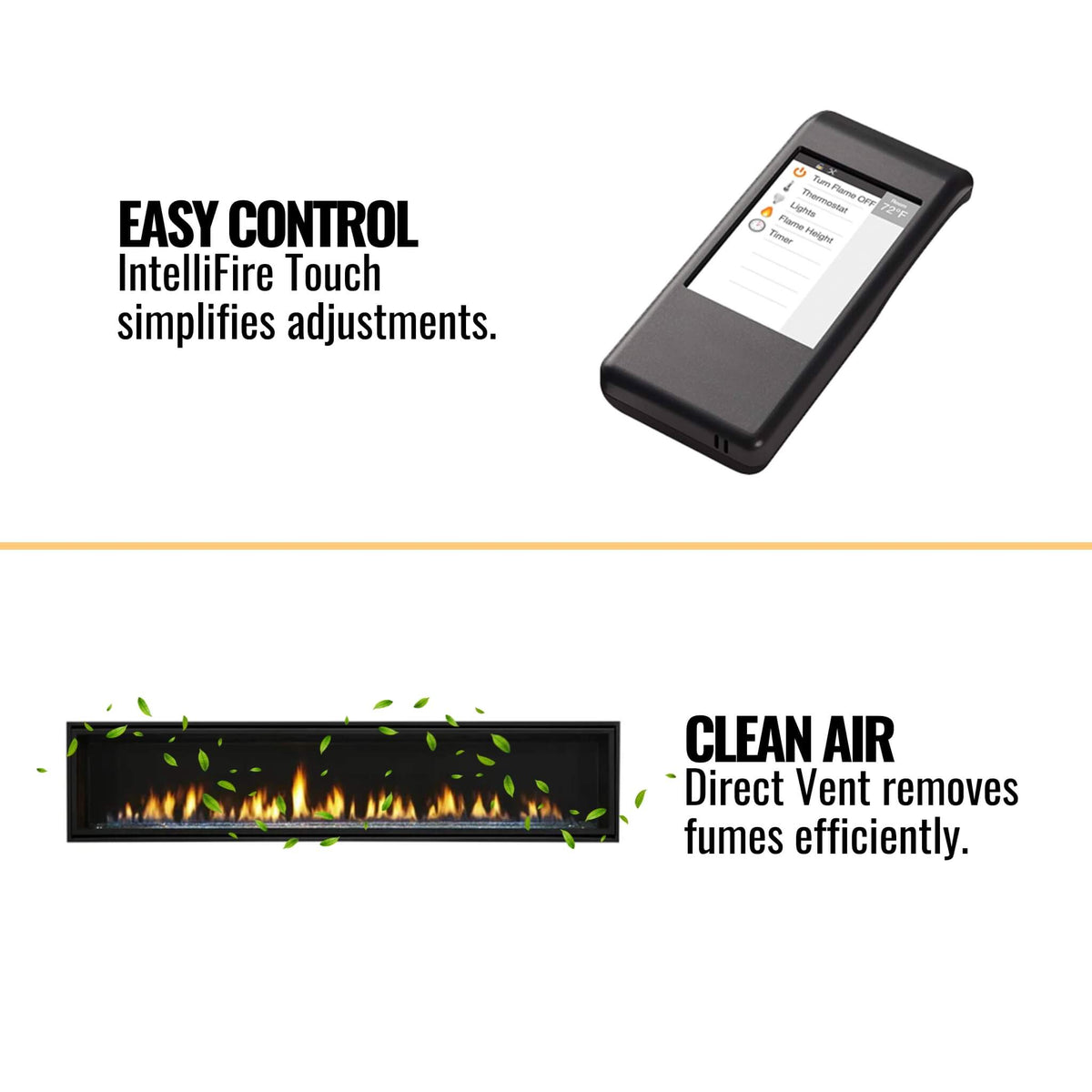 Majestic Echelon II 60-Inch Linear Direct Vent Fireplace [ECHEL60IN-C]