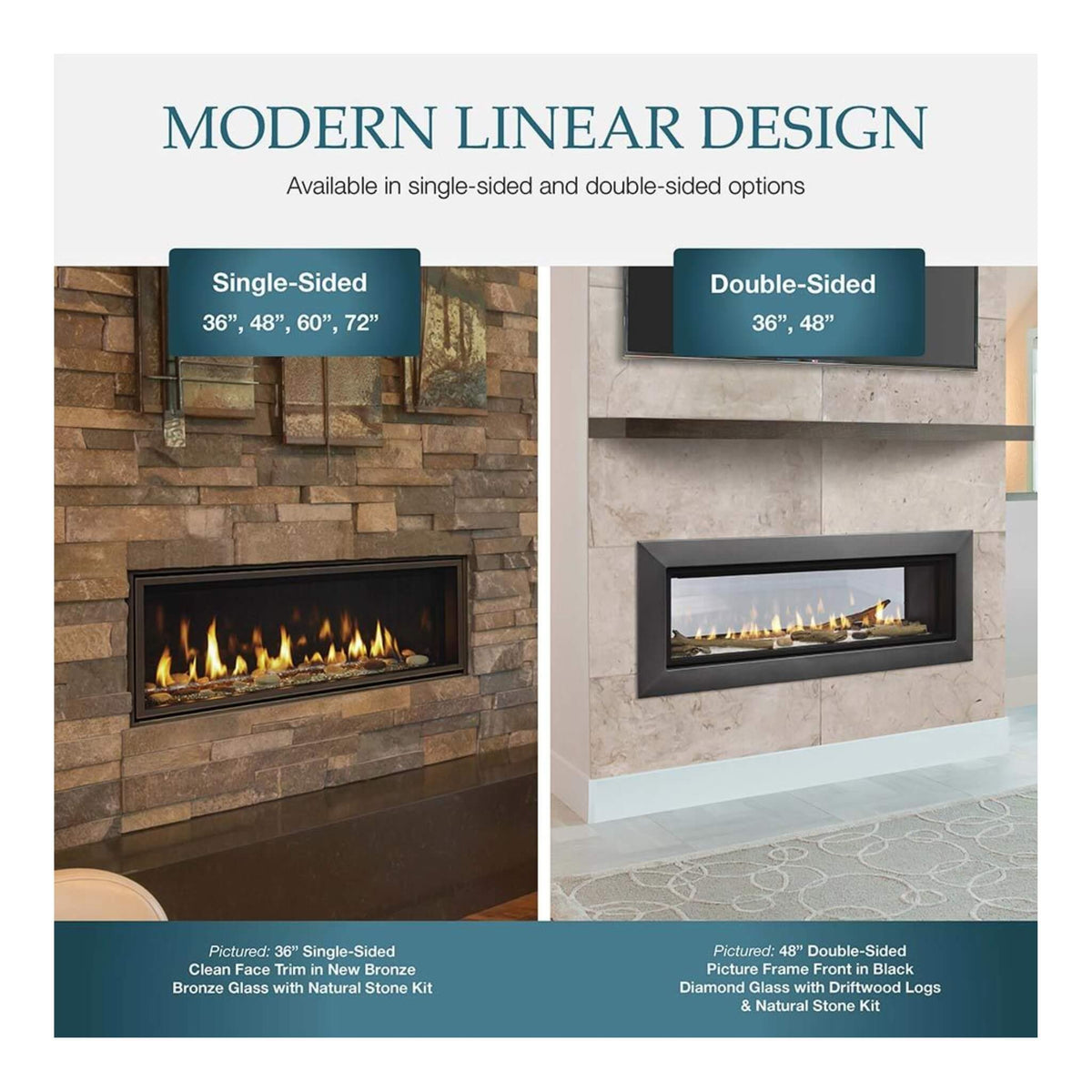 Majestic Echelon II 60-Inch Linear Direct Vent Fireplace [ECHEL60IN-C]