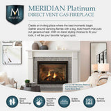 Majestic Meridian 36-Inch Platinum Natural Gas Fireplace [MER36PN]