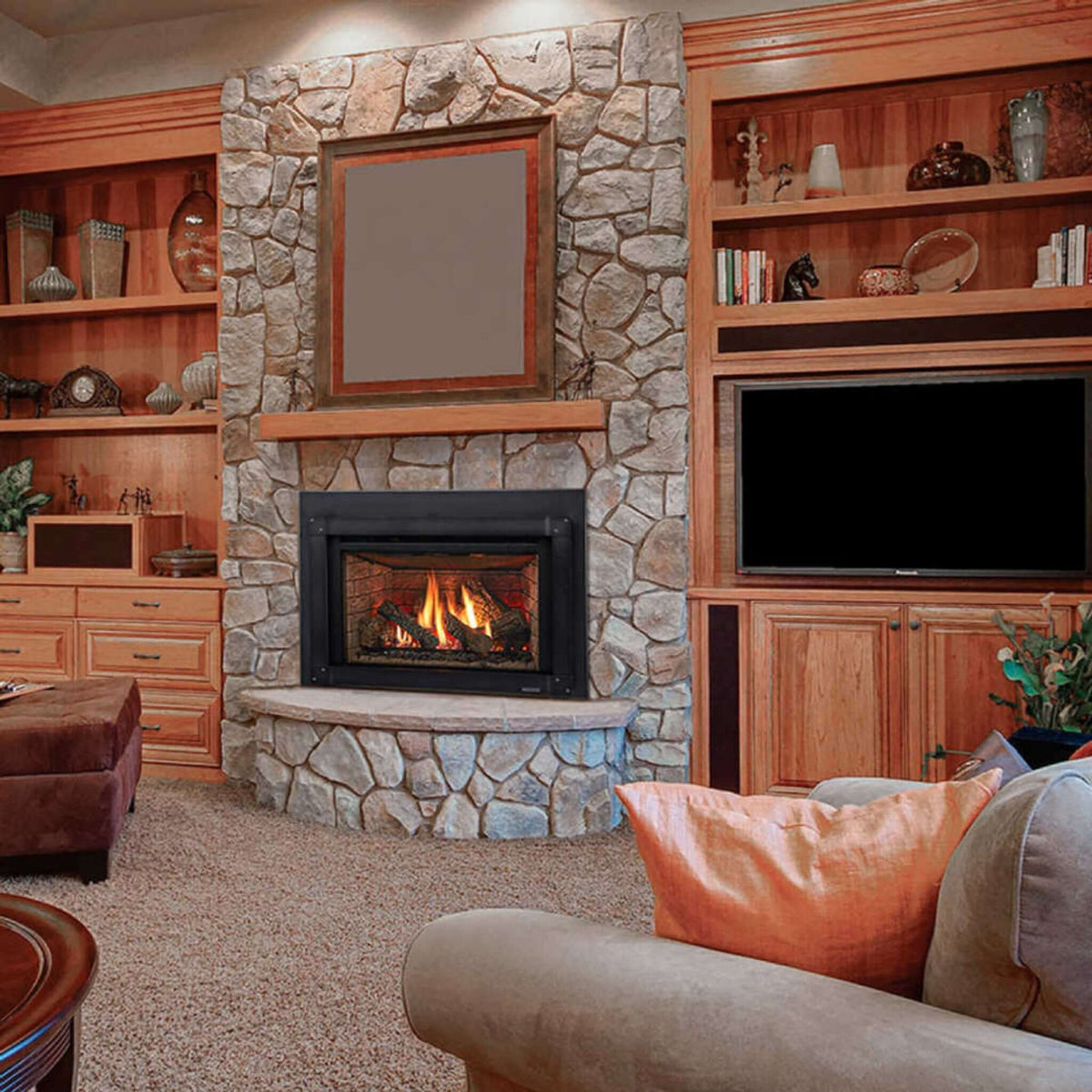 Majestic Meridian 36-Inch Platinum Natural Gas Fireplace [MER36PN]