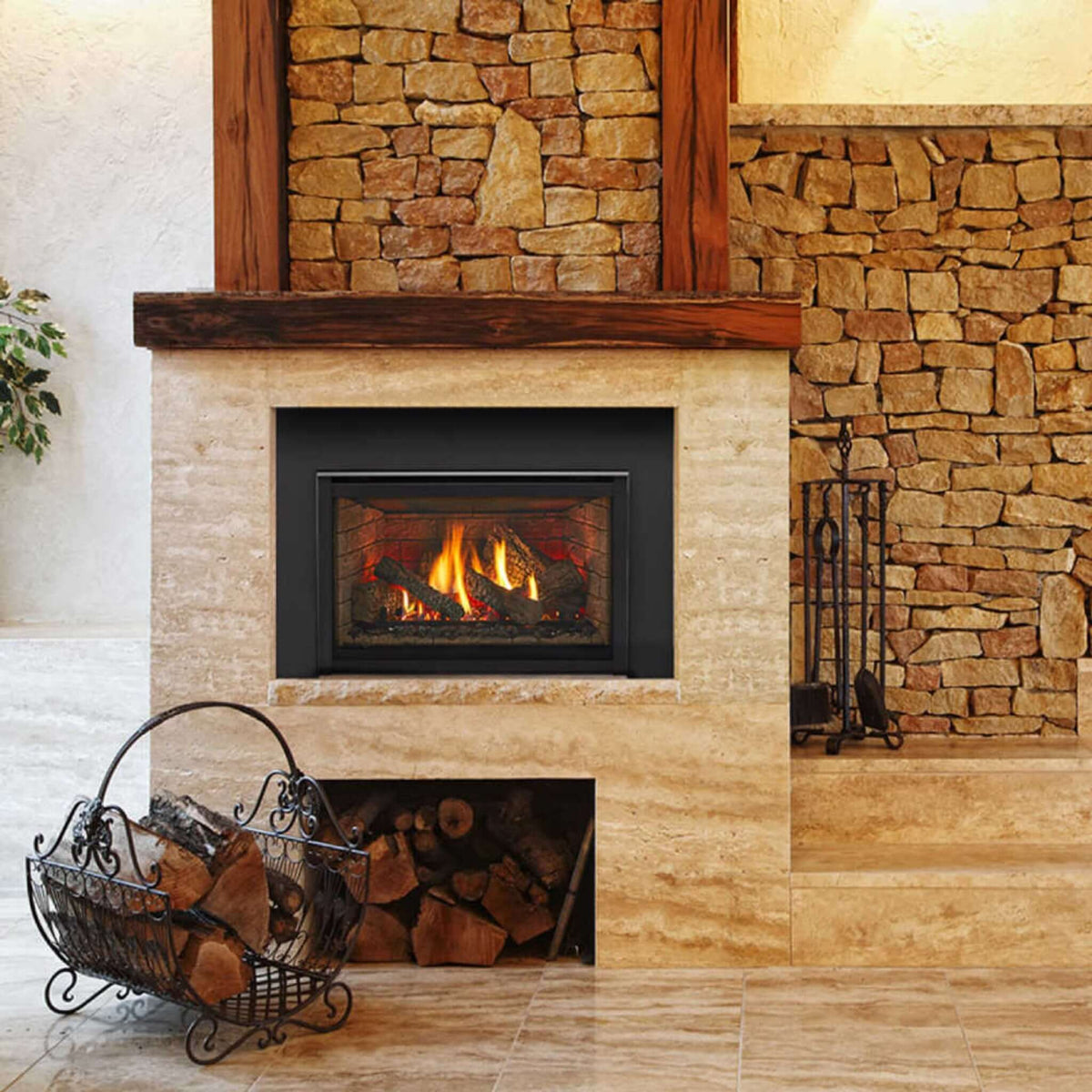 Majestic Meridian 36-Inch Platinum Natural Gas Fireplace [MER36PN]