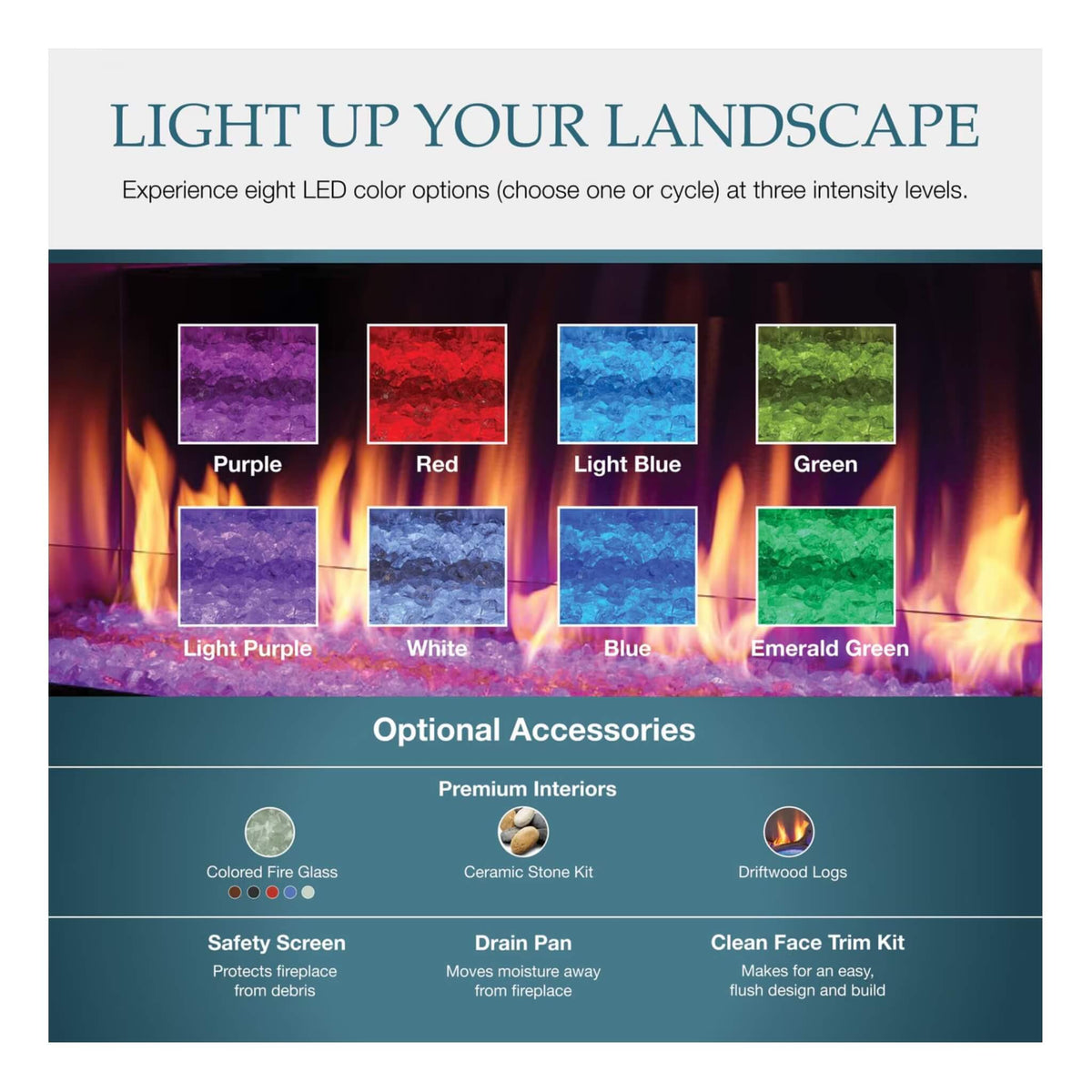 Majestic Lanai 60-Inch Single Sided Linear Outdoor Gas Fireplace [ODLANAIG-60]