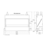 Majestic Lanai 48-Inch Single Sided Linear Outdoor Gas Fireplace [ODLANAIG-48]